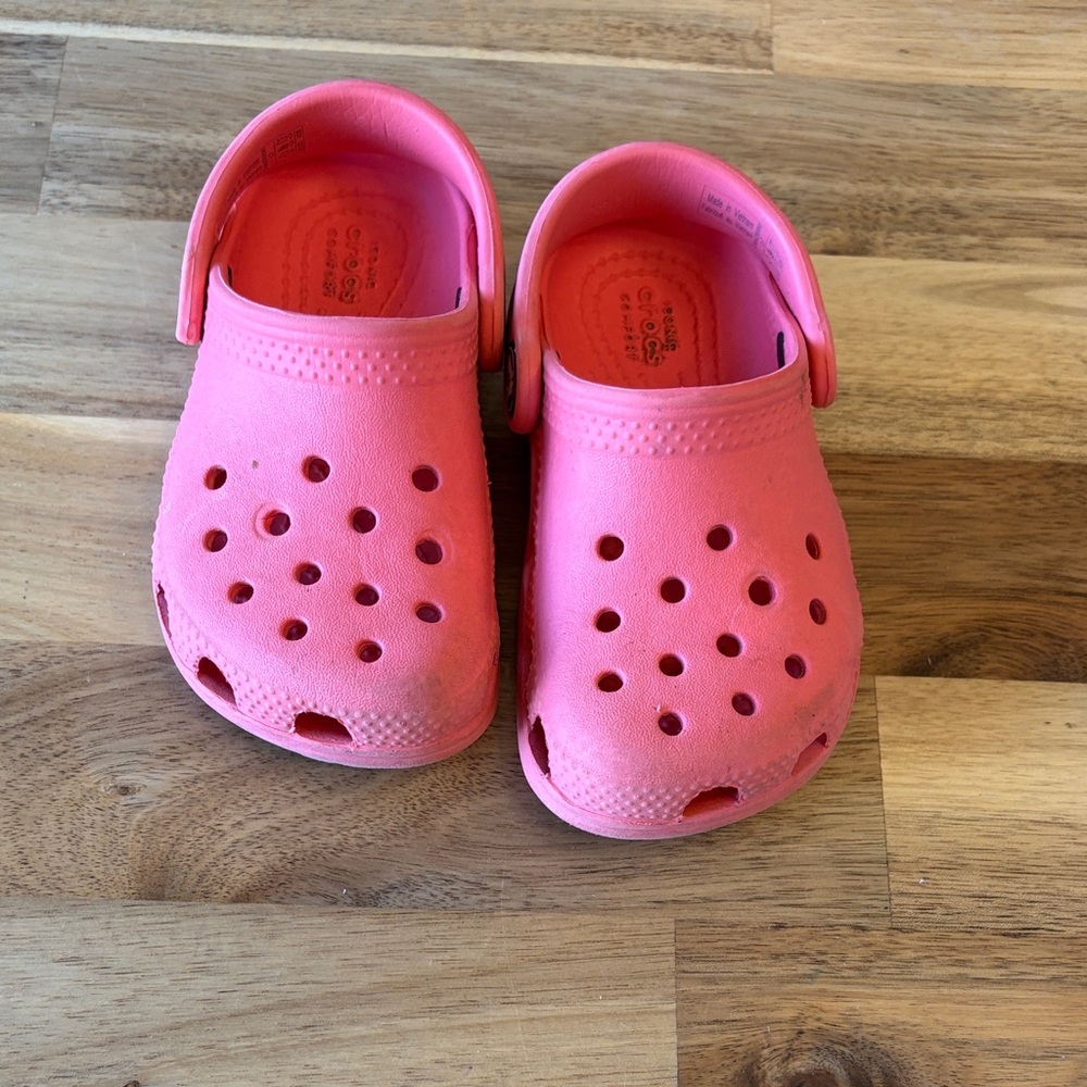 CROCS | Kids Pink Slip-On Sandals | Size Toddler 7